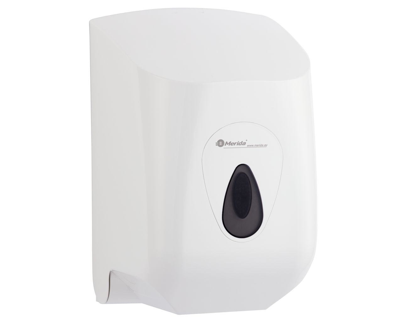 CTS101 Контейнер для бумажных полотенец в рулонах TOP MAXI, АБС-пластик, белый, серое окно Merida 