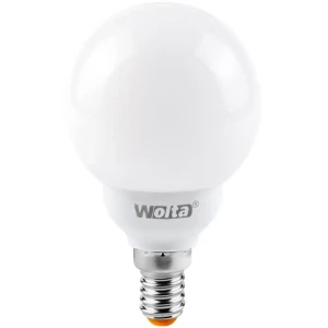 Лампа энергосберегающая Wolta шар E14 12 Вт свет холодный белый