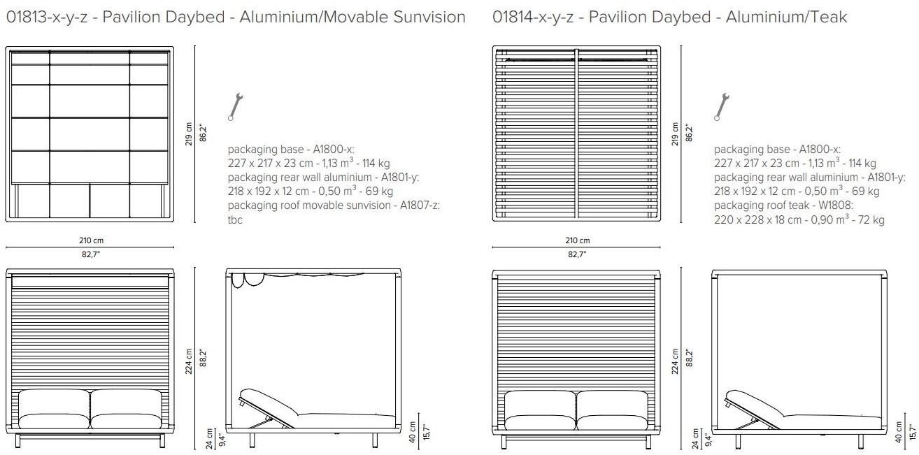 TRIBÙ Деревянная грядка с балдахином Pavilion sun-id-1479731 - Вид №6