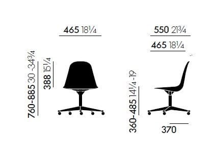 Тканевый поворотный операционный стул VITRA Eames Plastic Chair ARCH-00097095 - Вид №1