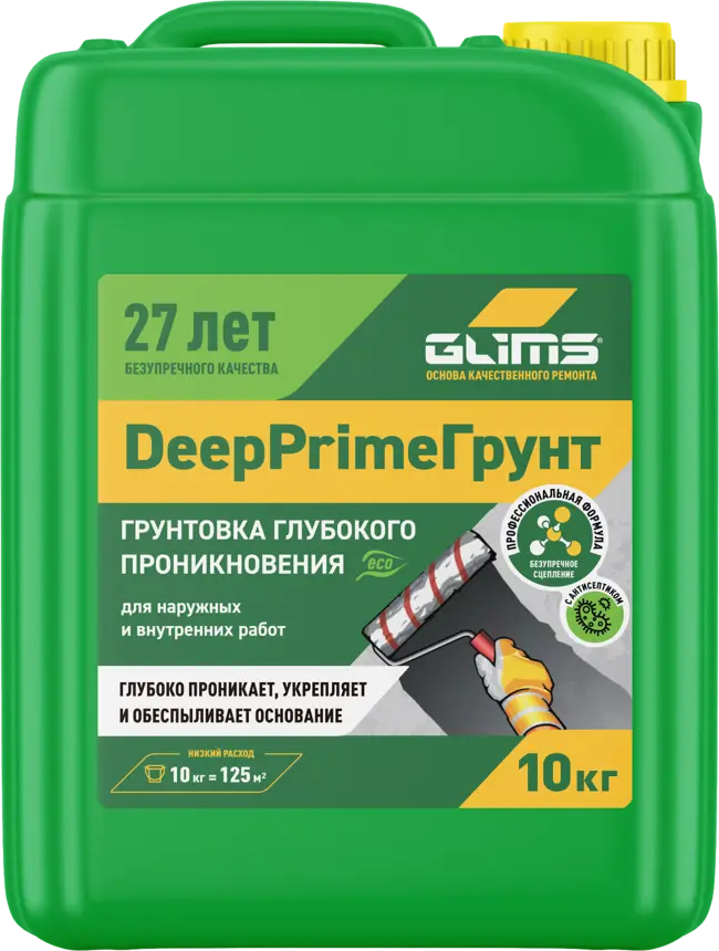 89189427 Грунтовка Glims DeepPrime Грунт 10 л STLM-0079602