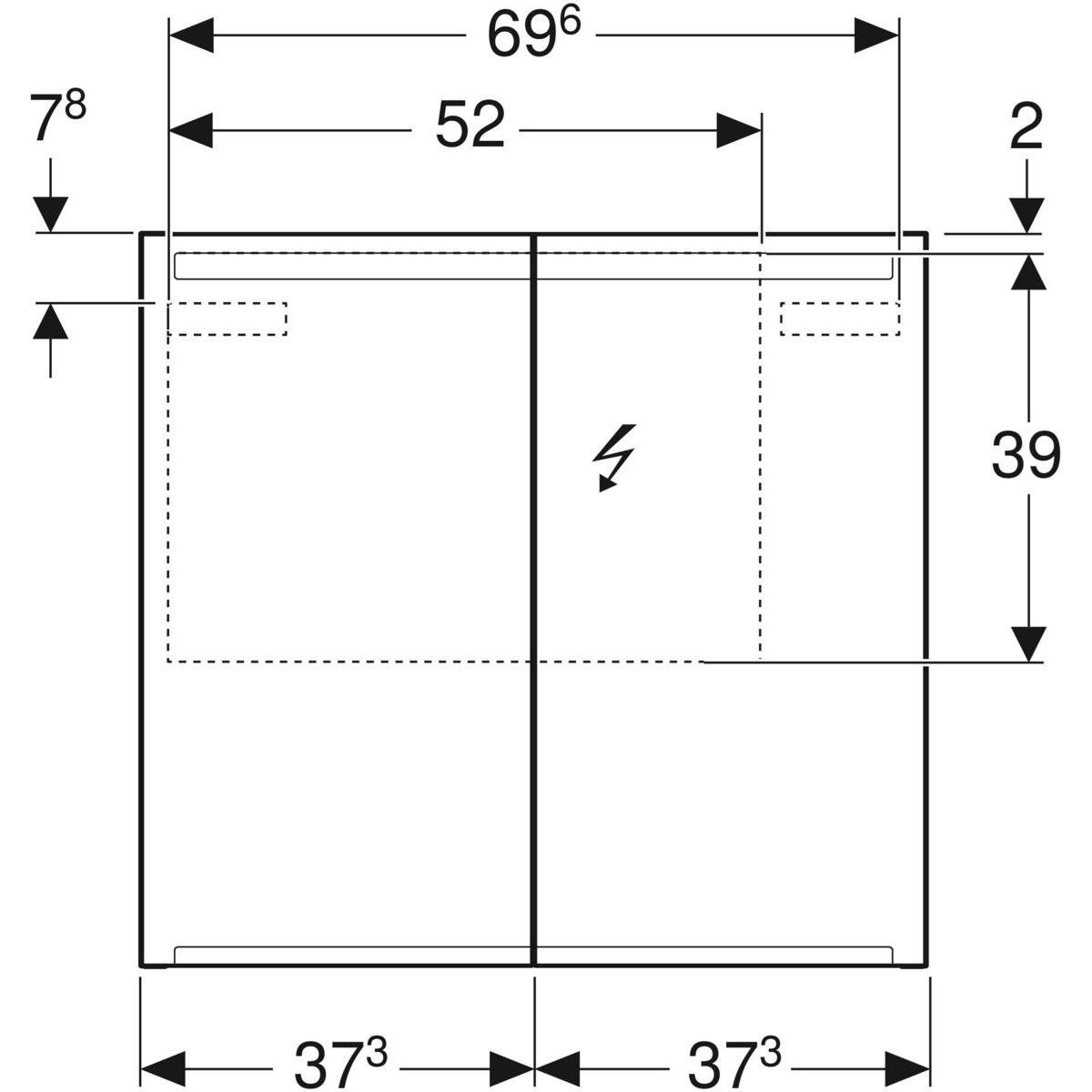 Зеркало с настенным контейнером Geberit Option ARCH-00041754 - Вид №3