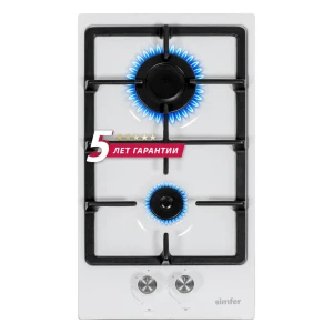 91845318 Газовая варочная панель Simfer H30V20W570 30 см 2 конфорки цвет белый STLM-1495150