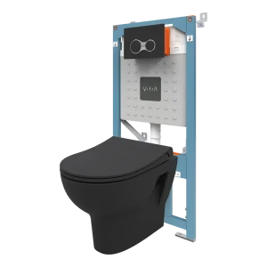 Комплект инсталляция с унитазом Vitra Stern 9016B083-7203 цвет черный