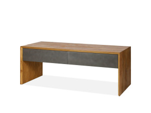 Стальной и деревянный шкаф для телевизора с ящиками