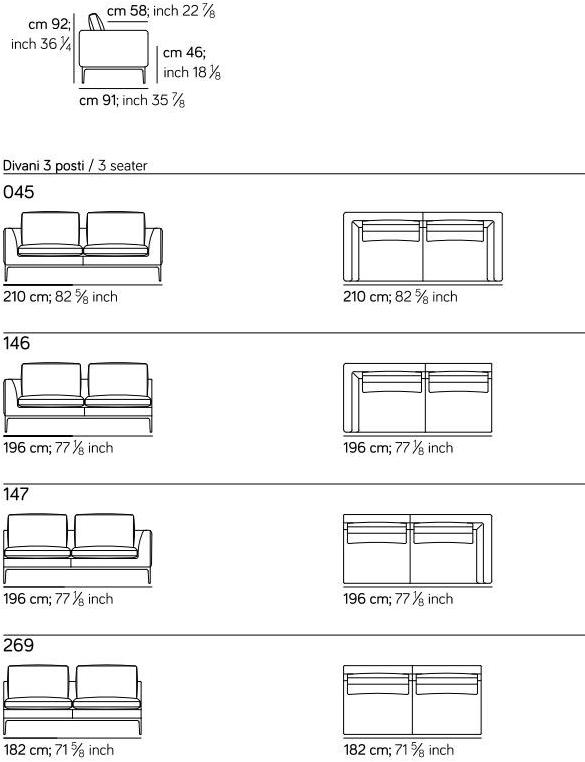 AMURA 3-х местный тканевый диван Leonard sun-id-1507385 - Вид №3