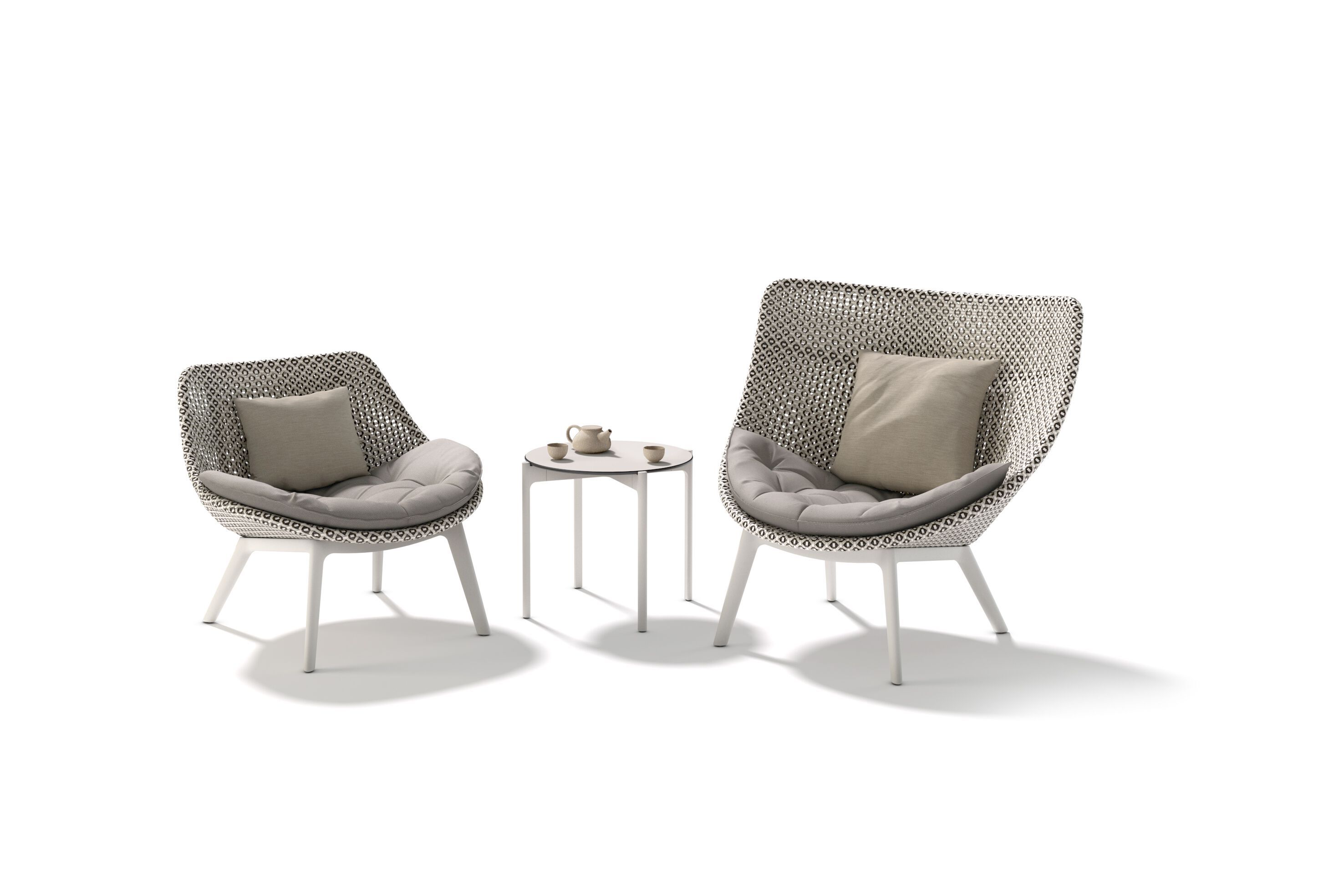 Садовое кресло из синтетического волокна с высокой спинкой DEDON MBRACE ALU ARCH-00042514 - Вид №3