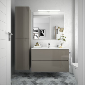 23334 SALGAR Мебель для умывальника FUSSION LINE 900 2 ящика GLOSS TAUPE 897 x 540 x 450 мм Глянцево-серо-коричневый