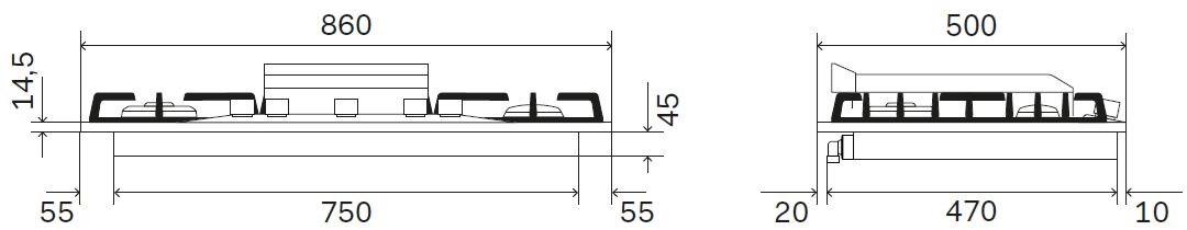 Ilve Газовая встраиваемая плита из нержавеющей стали Nostalgie Hcb90fcn Santreyd - Вид №3