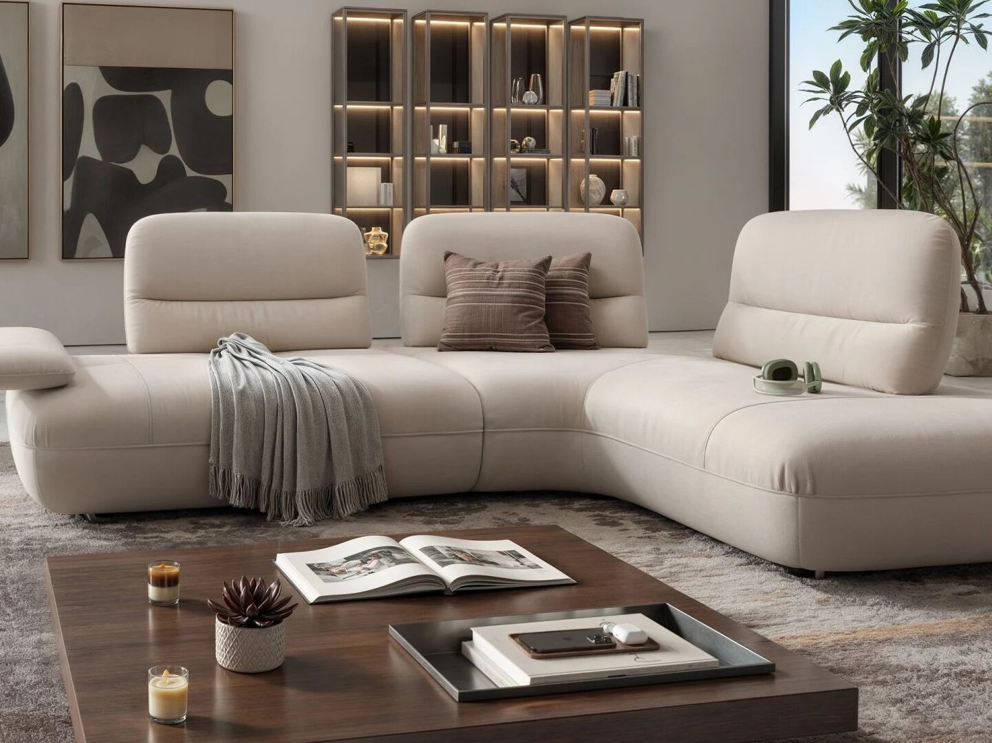 Угловой диван из ткани Sofanella Дубай ARCH-00060787 - Вид №1