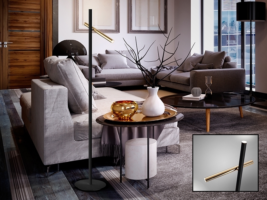 088149 Торшер 2L золотой/ черный Schuller Varas  - Вид №1