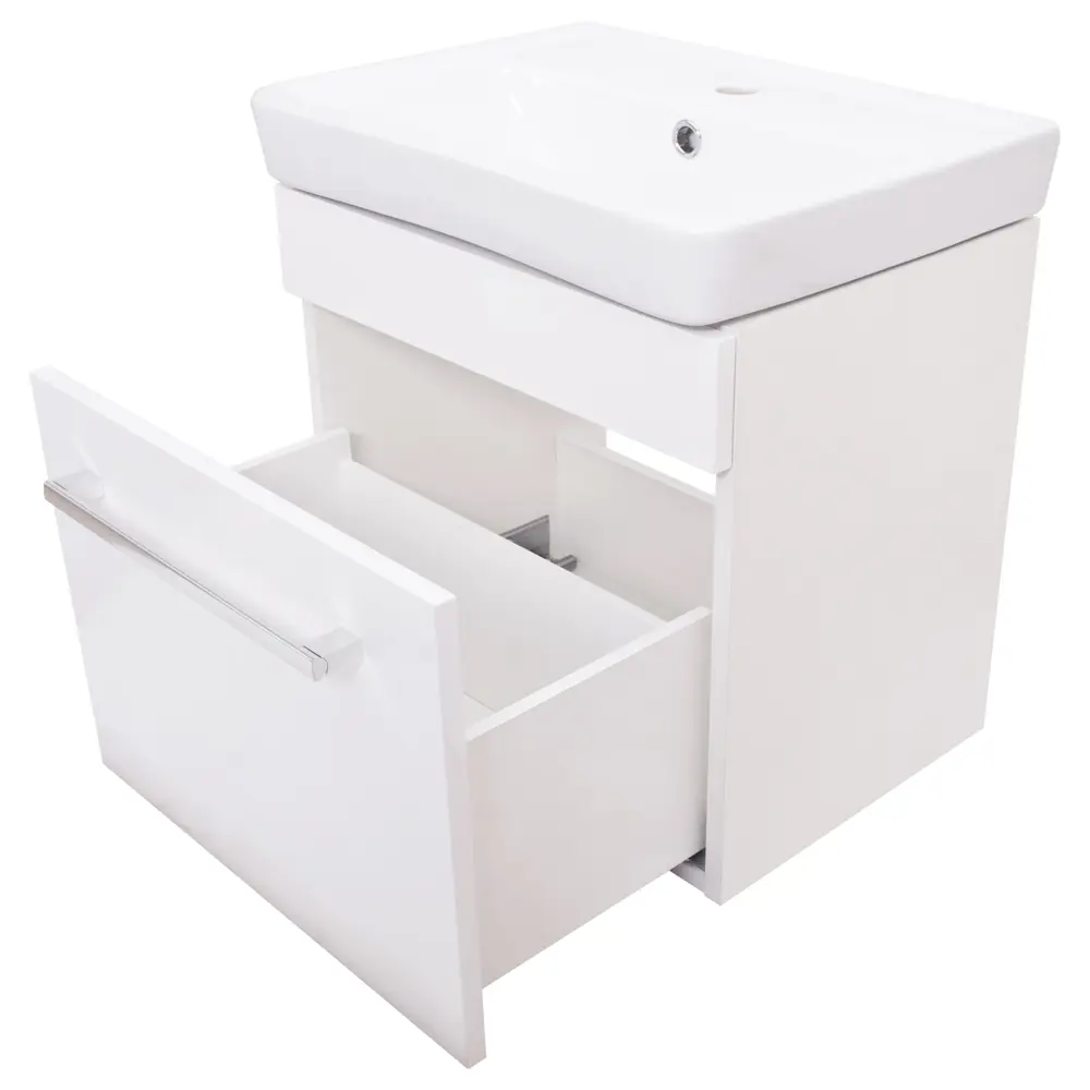 Тумба под раковину подвесная Aquaton Поль 50 см цвет белый АКВАТОН STLM-2044520 - Вид №2