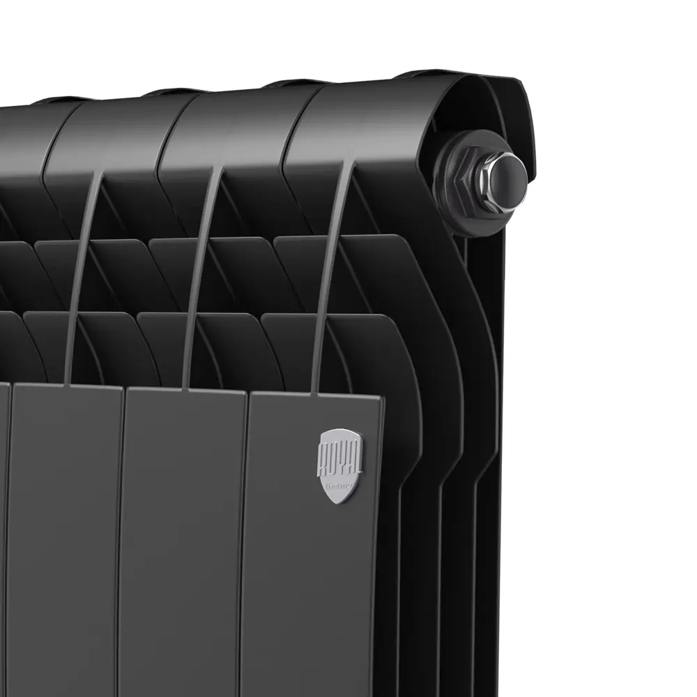 Royal Thermo BiLiner B 500 - биметаллический радиатор черный, 4 секции 89426226 STLM-1571629 - Вид №1