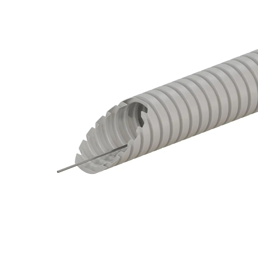 Труба гофрированная Экопласт ПВХ D32 мм 25 м тяжелая цвет серый STLM-2117390