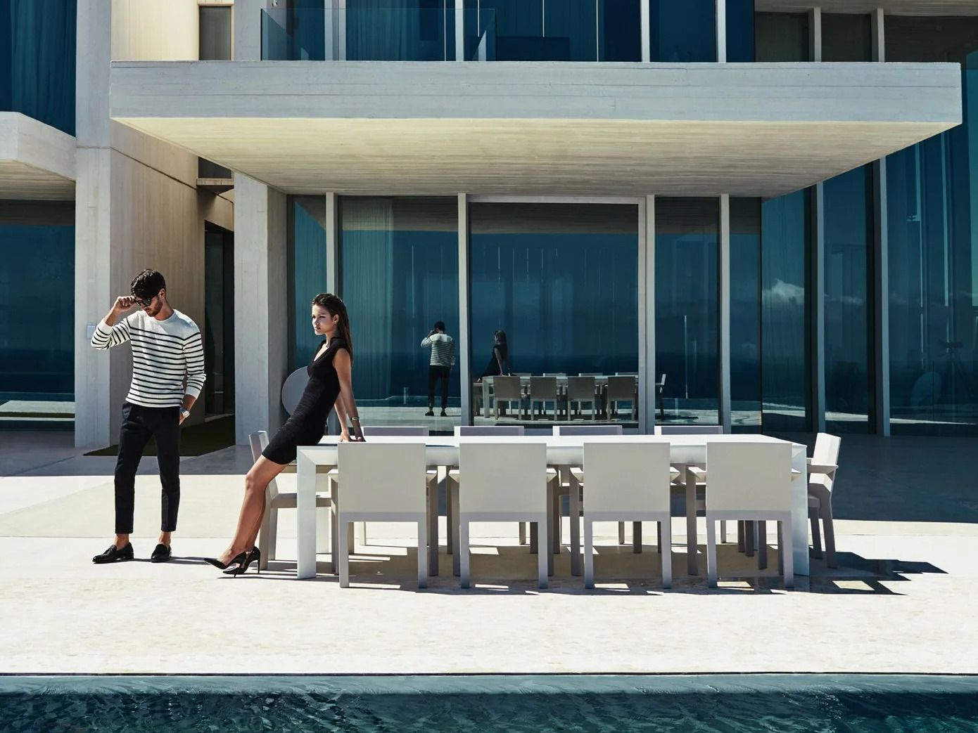 Штабелируемый садовый стул с подлокотниками Vondom рамка ARCH-00029048 - Вид №7