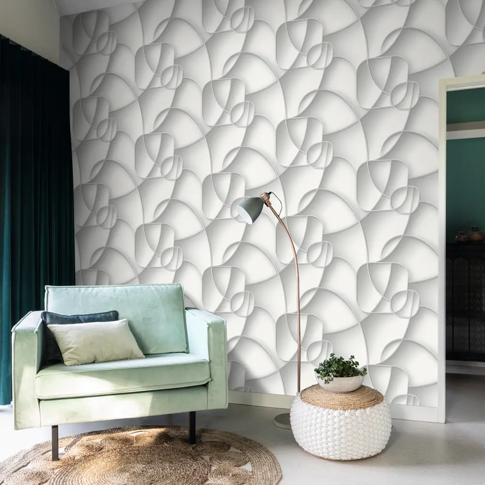 Обои флизелиновые Wall Up Simple белые 1.06 м 646108 STLM-2167578 - Вид №2