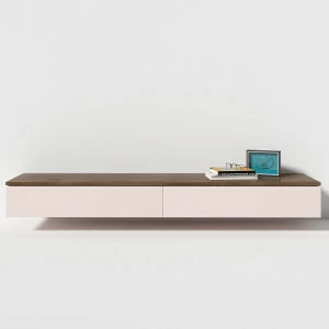 Тумба под телевизор с ящиками серо-коричневая 180 см Low BRAGIN DESIGN  00-3879358 Коричневый;серый