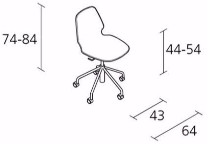 Alias Вращающееся кресло с регулируемой высотой на колесиках Segesta selinunte sun-id-1438961 - Вид №2