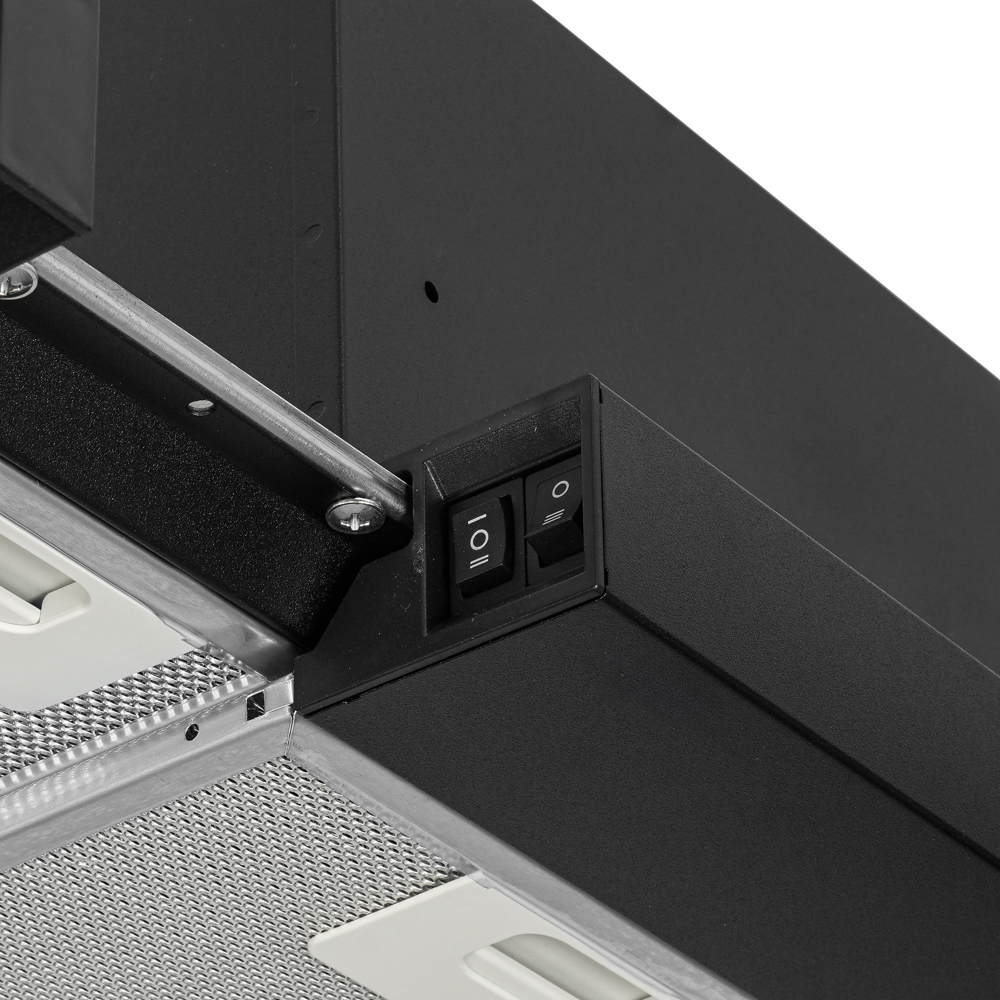 9092406 Вытяжка телескопическая KRONA KAMILLA 600 2DN BL GLASS черный/черный STDN-0068791 - Вид №4