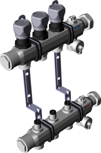 587 772 1) Модель 1006 Трубопроводные системы  Fonterra панельное отопление  Коллекторы  Нержавеющая сталь Santreyd  - Вид №4