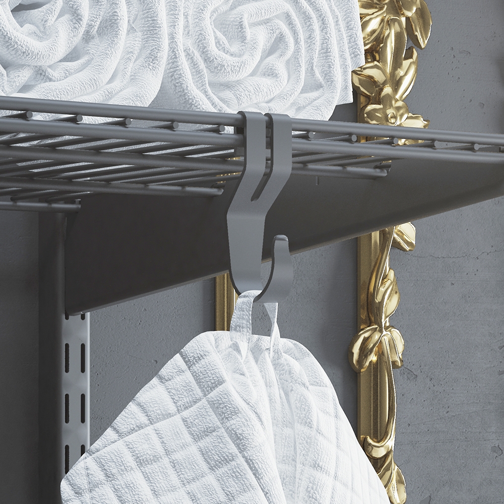 Универсальные крючки , 150x70x35 мм, серый, 2 шт LJPS0456 Public Steel Россия  - Вид №1