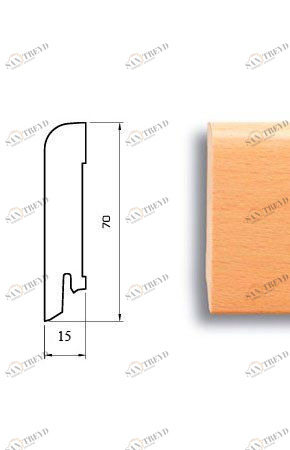 Плинтус Modern Decor Fl Шпонированный Орех 2400х70 мм 1010000654
