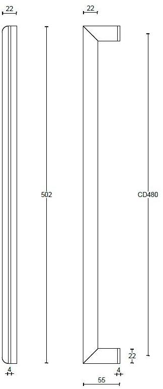 Formani Ручка-тяга из нержавеющей стали и дерева Two Pb422 - Вид №6