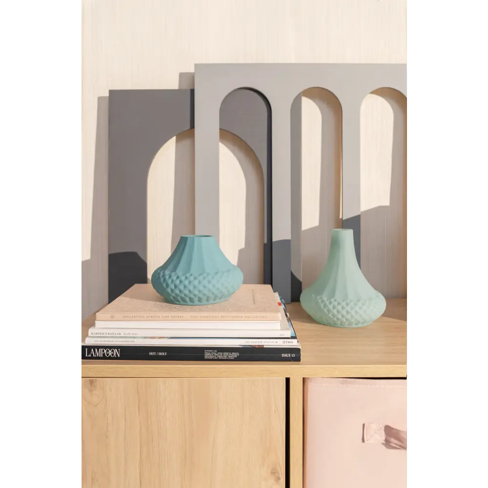 Ваза Хильда-2 средняя, цвет лазурный матовый EVIS STLM-2013556 - Вид №3