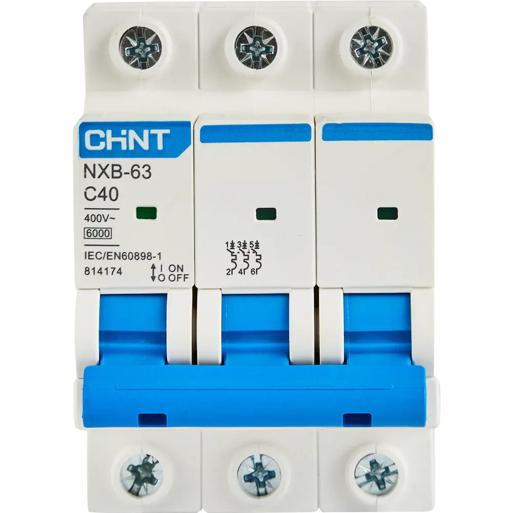Автоматический выключатель CHINT NXB-63 3P C40 А 6 кА 85334565 STLM-2117738  - Вид №1