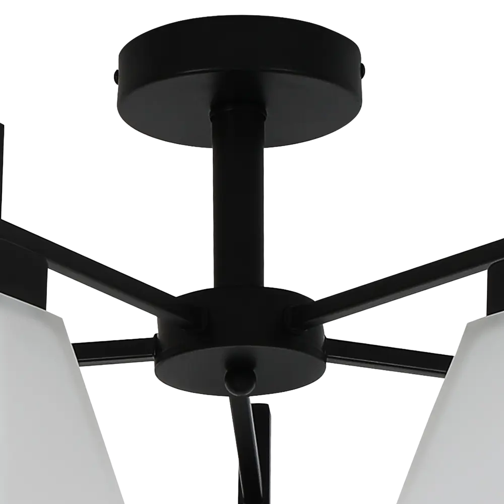 Люстра на штанге Cello 5 ламп 20 м² цвет черный SCHAFFNER STLM-2129668 - Вид №4