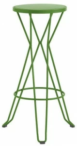iSimar Барный стул из оцинкованной стали с подставкой для ног Madrid 8021 / 8028