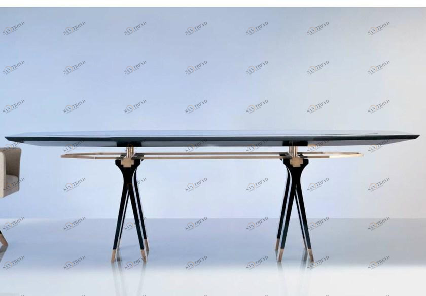 OAK Овальный стол из дерева и стекла Percorsi sun-id-1475767