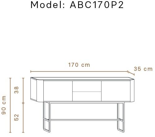 Momocca Прямоугольная деревянная консоль с ящиками Adara Abc170 / abc170p / abc170p2 - Вид №5