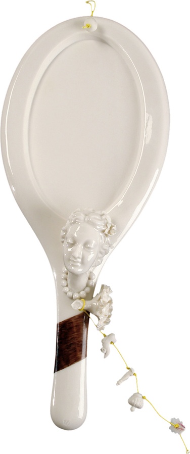 90881 Nymphenburg Зеркало 34,5см "Времена года" Фарфор 