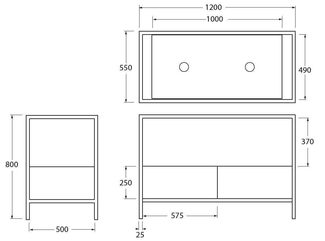 Наземная структура стенд с керамической полкой Azzurra Ceramica Hang &amp ARCH-00134716 - Вид №4