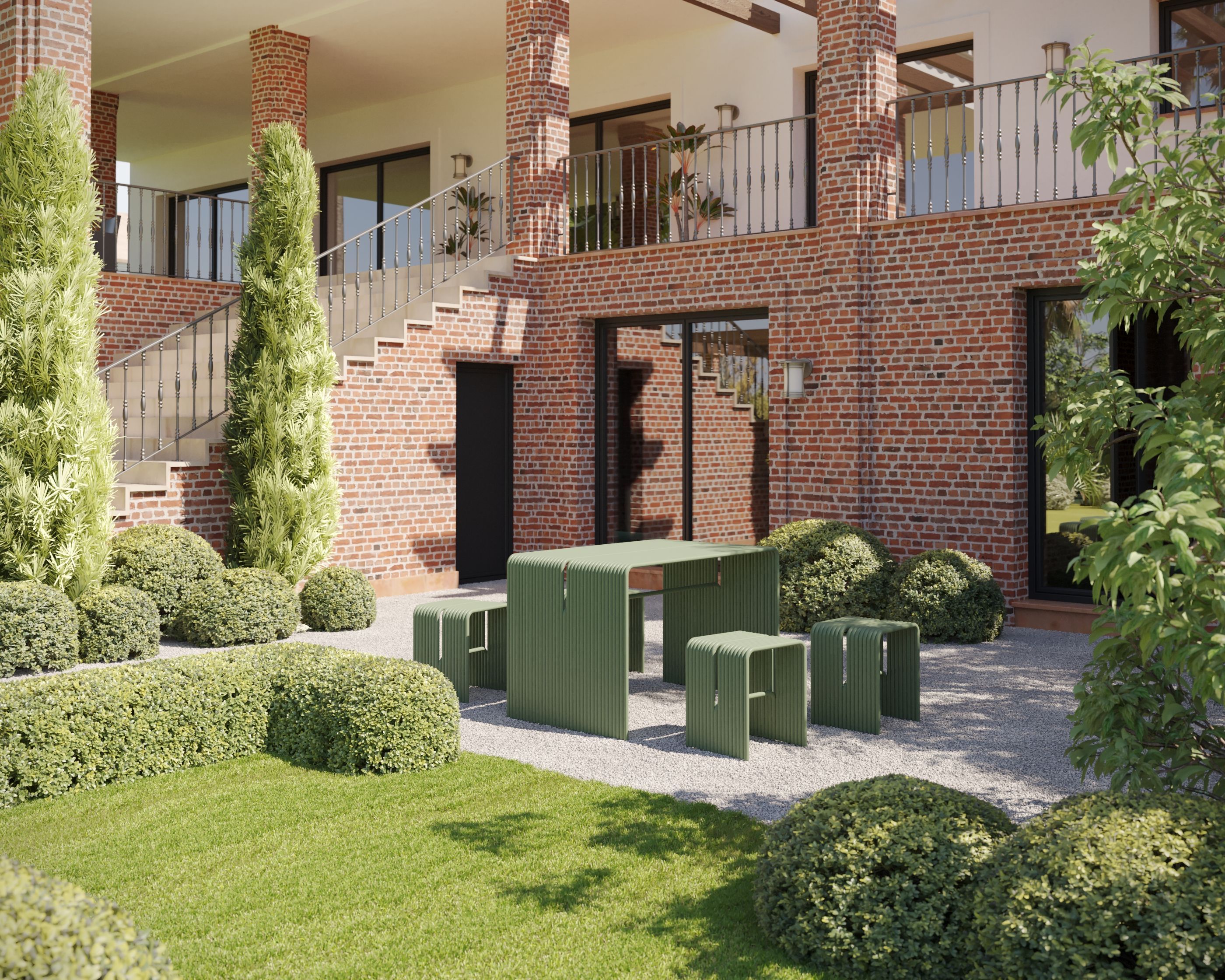 Алюминиевый низкий садовый стул с порошковым покрытием Joyf TUbe ARCH-00101089 - Вид №4