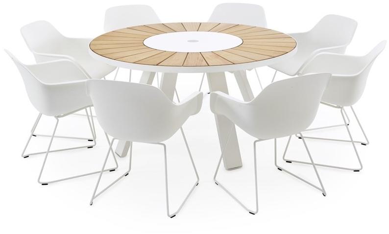 Extremis Круглый садовый стол ироко с ленивой сьюзан Pantagruel sun-id-1416408 - Вид №2