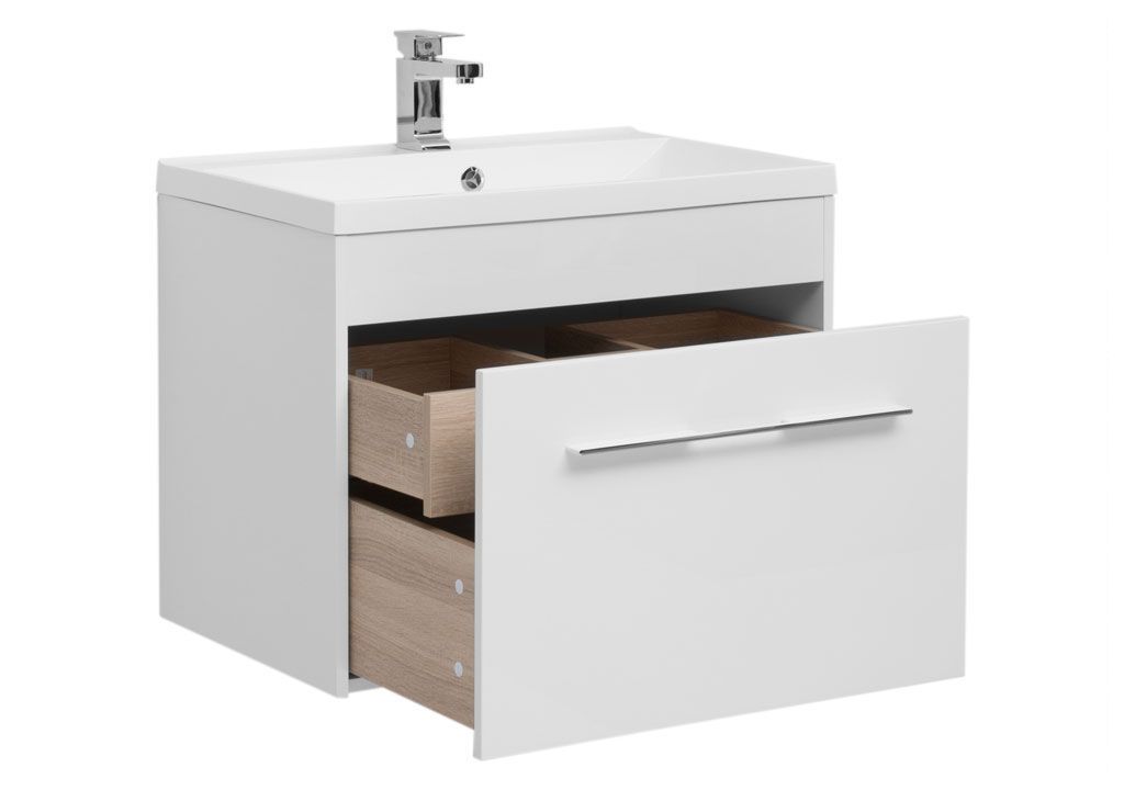 Тумба с раковиной Aquanet Августа 75 белый 0021002800204118 - Вид №1