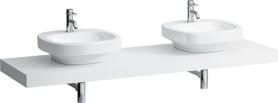 H4051640755481 Столешница 1800мм с вырезом слева и справа, включает 3 консоли LAUFEN PRO