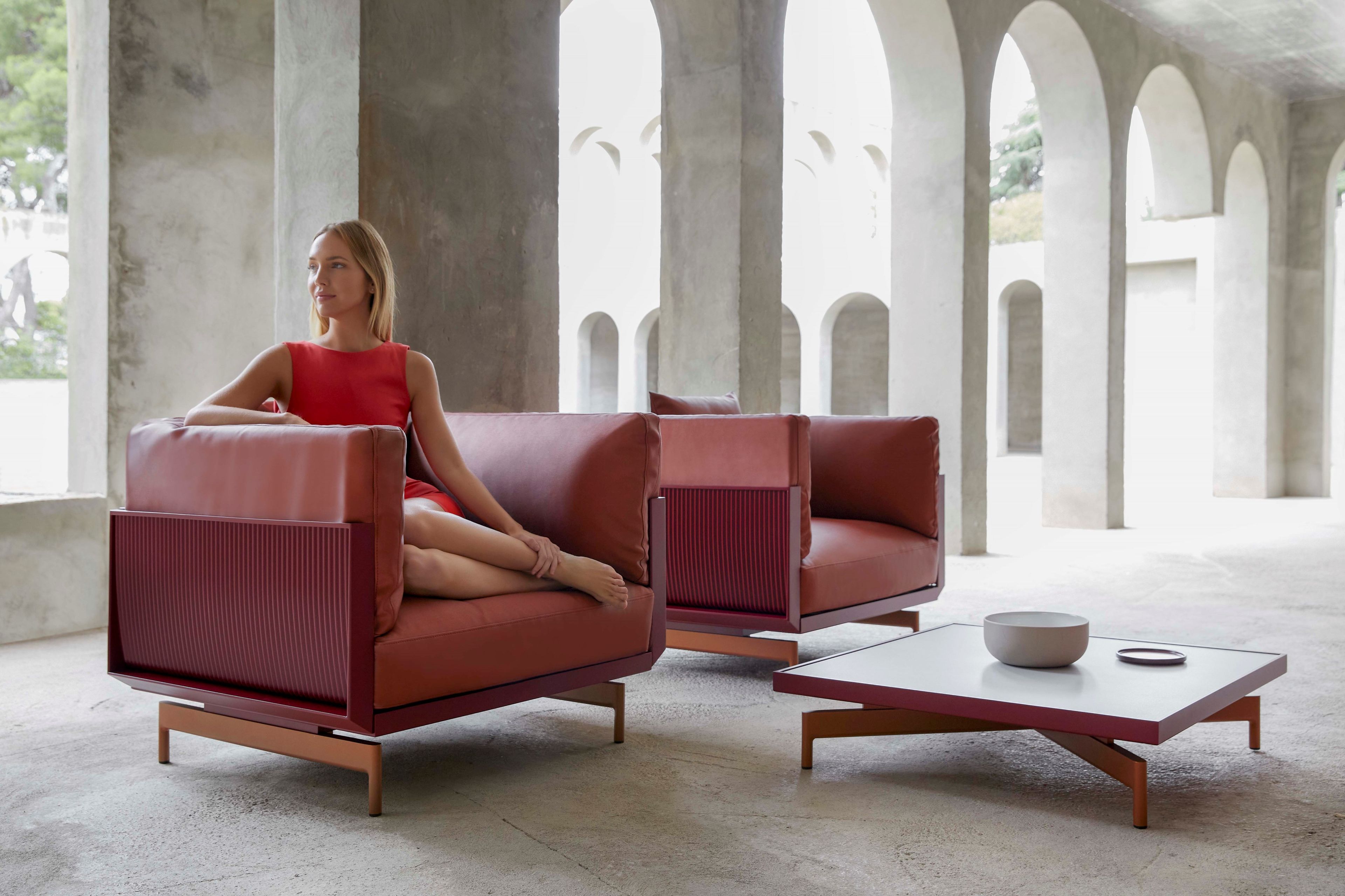 Садовый стул из ткани и алюминия с термокрытием GANDIABLASCO Onde ARCH-00136154 - Вид №52