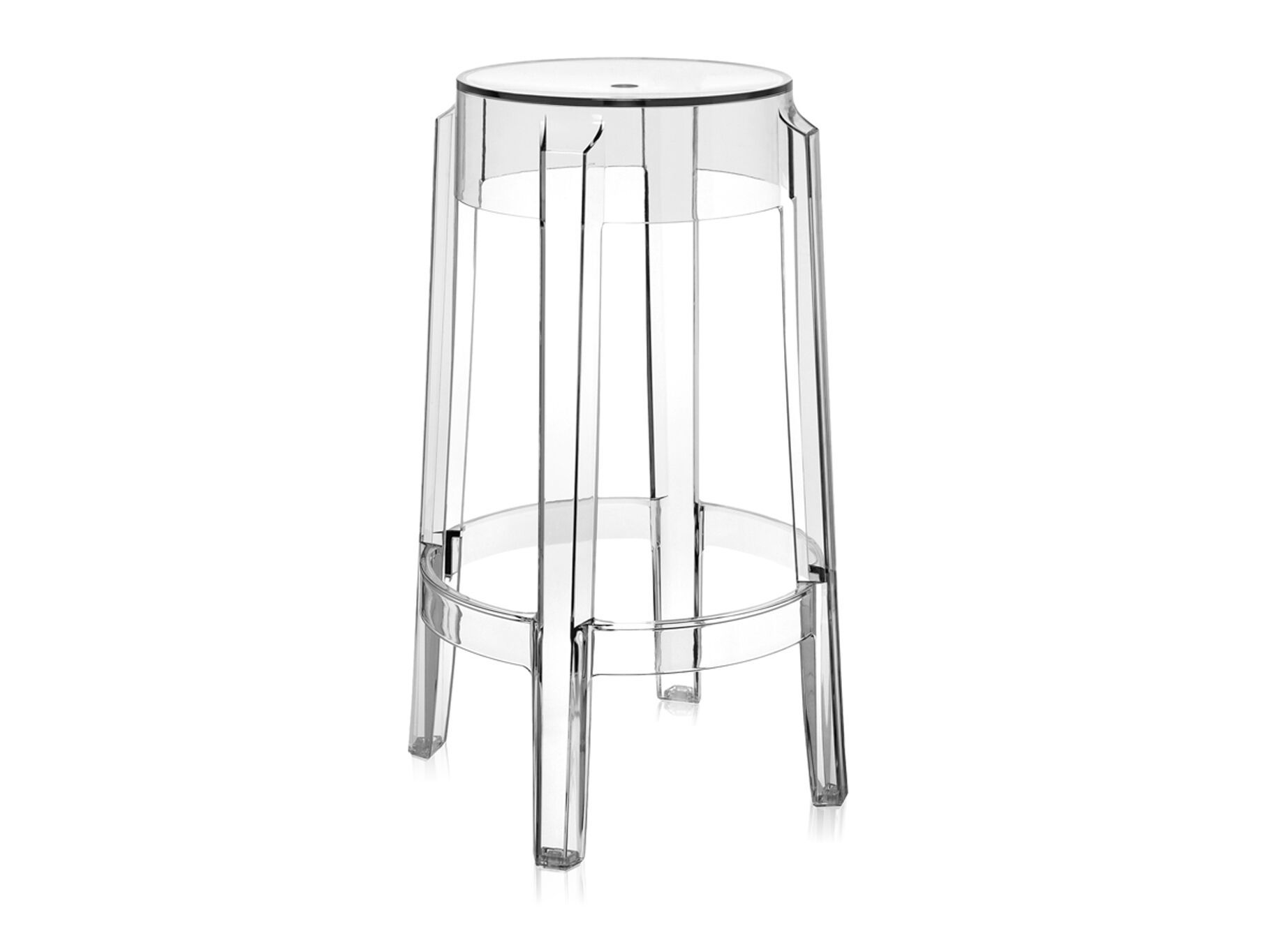 Высокий штабелируемый стул из поликарбоната с подставкой для ног Kartell CHARLES GHOST ARCH-00063123 - Вид №26