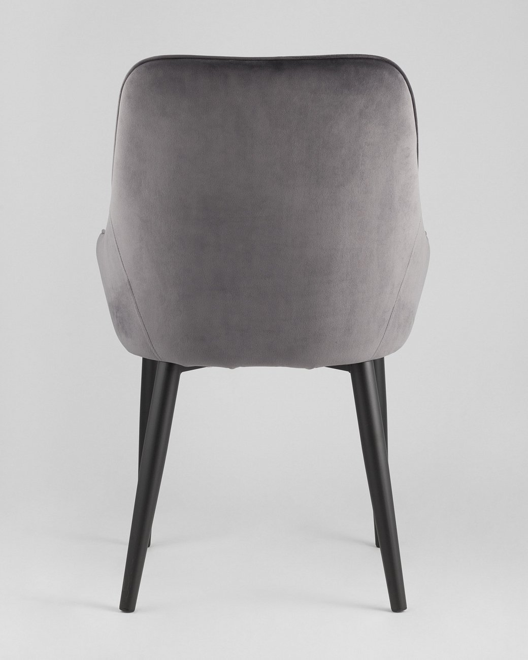 Стул с подлокотниками мягкий серый с черными металлическими ножками "Диана" STOOL GROUP ДИЗАЙНЕРСКИЕ 00-3881951 Серый  - Вид №4