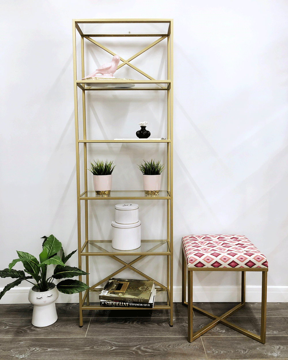 Стеллаж открытый золото "Равенна" FOR MISS  263945 Золото  - Вид №1