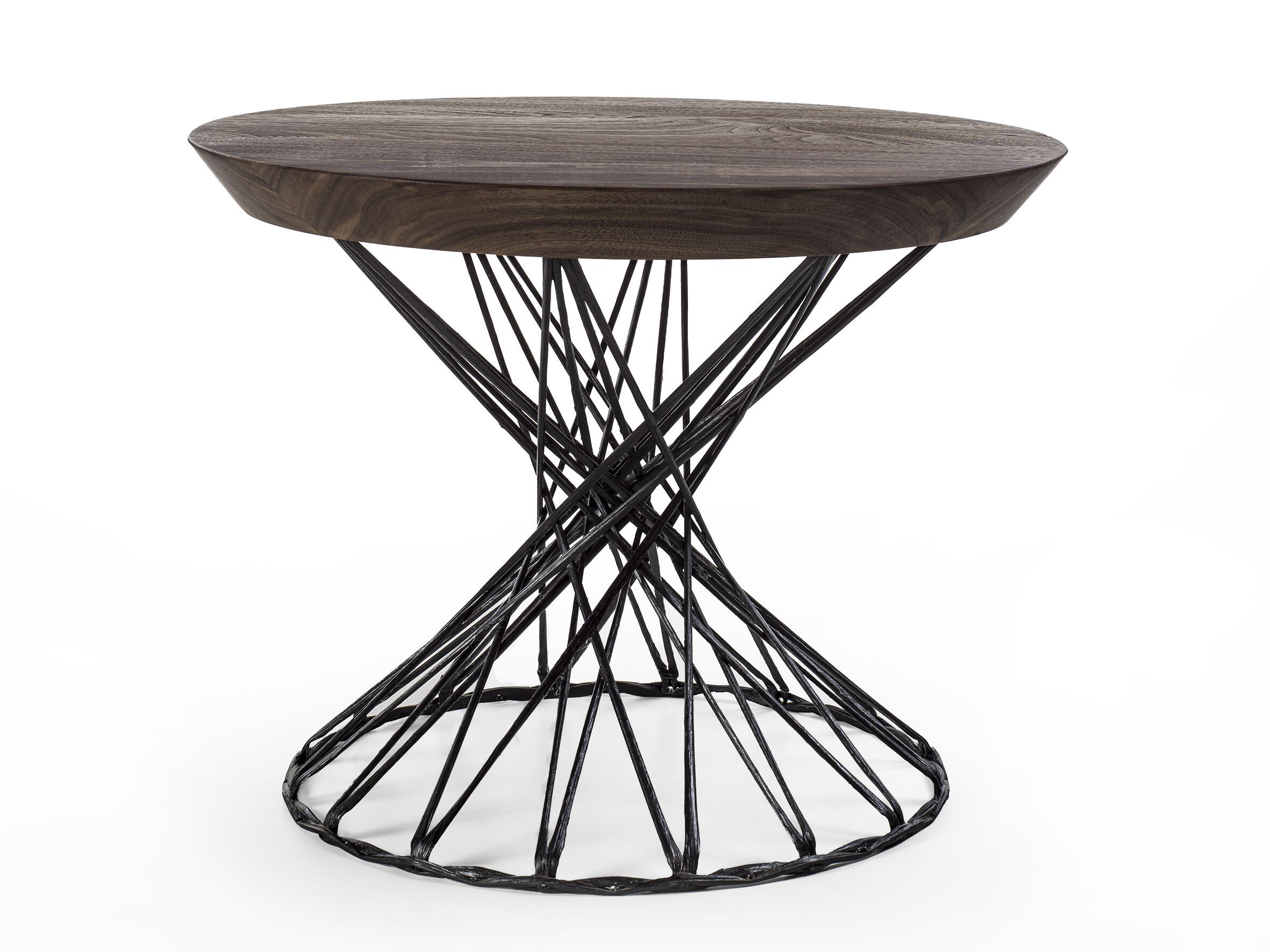 Круглый журнальный столик из массива дерева и углеродного волокна Riva 1920 WEB ARCH-00073743 - Вид №3