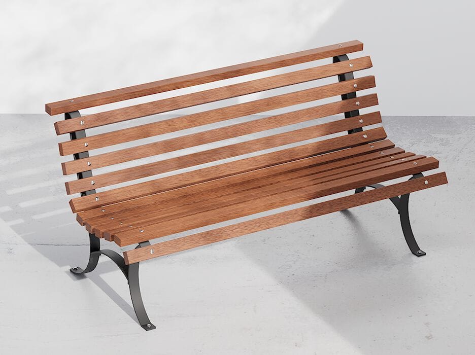 Металлическая скамья со спинкой DIMCAR ARCH-00103079 - Вид №1