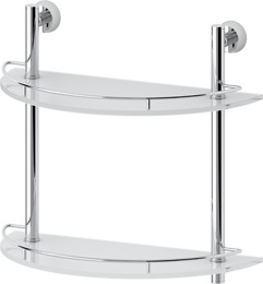 081 Полка полукруглая с ограничителем 40 см двойная ELL FBS Ellea