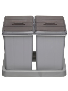 Система сортировки мусора Tau 12-2 Metallic Grey NAVAKO