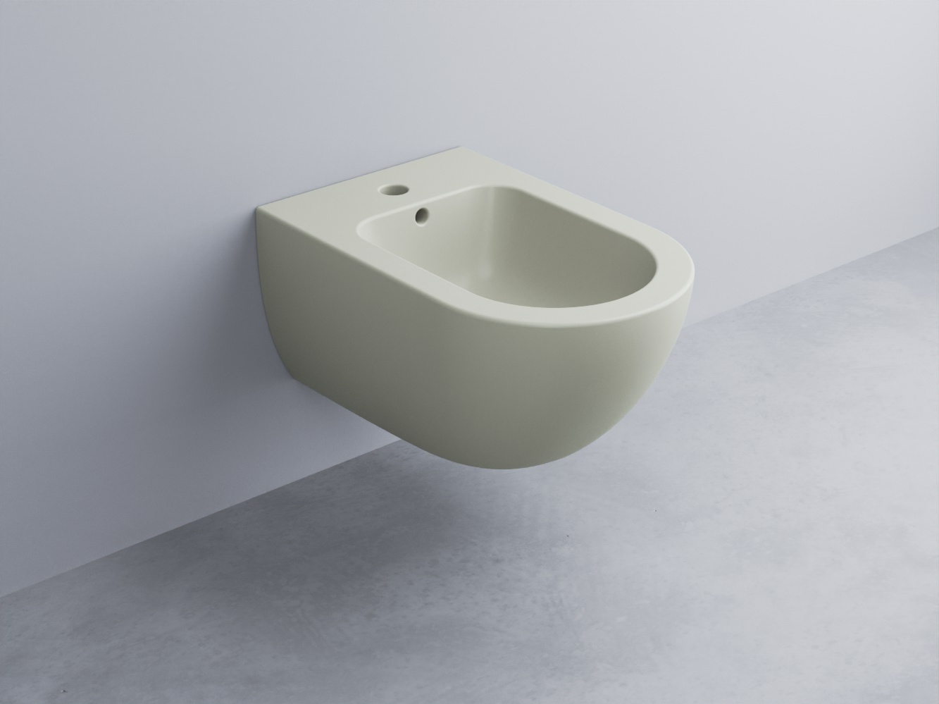 EJBS-PM Биде подвесное с одним отверстием под смеситель, в комплекте с крепежами Enjoy 53 cielo Enjoy + Amedeo Ceramica Cielo