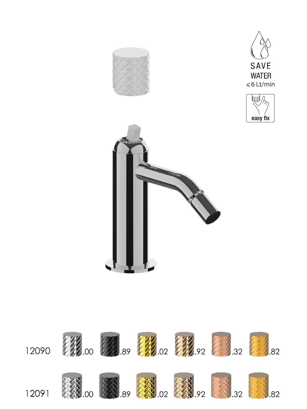 Однорычажный смеситель для биде без слива Rubinetterie Frattini Pepe XLS ARCH-00082399 - Вид №8