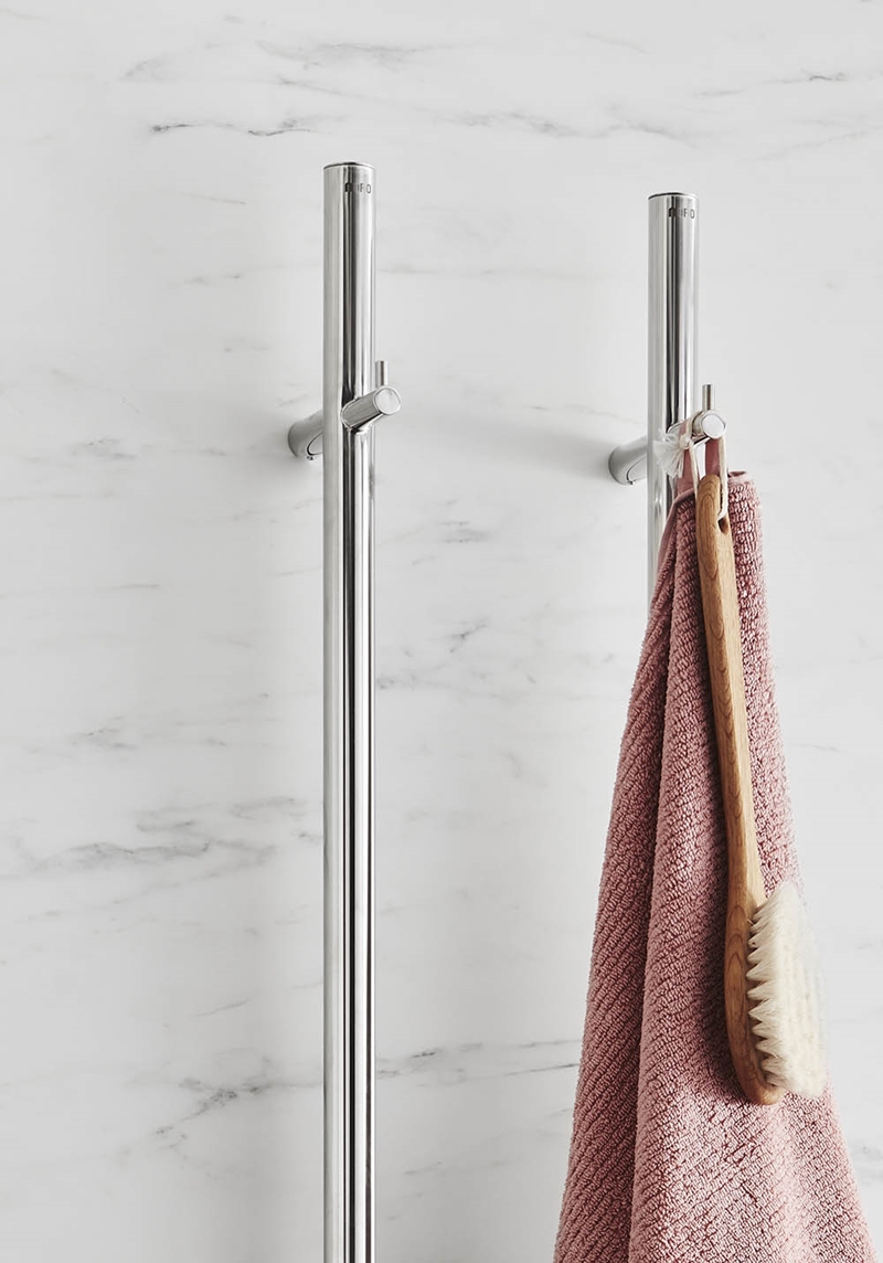 330155 Полотенцему Uno 75X1400 Нерж. Noro  Глянцевая нержавеющая сталь  - Вид №2